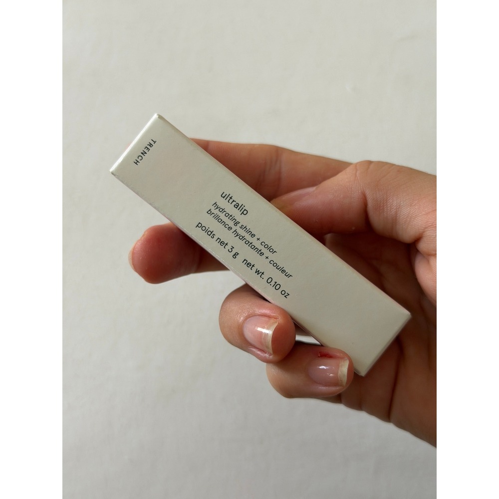 Glossier Ultralip Hydrating Shine Color Lipstick Trench Toffee Brown 0.10 oz NIB